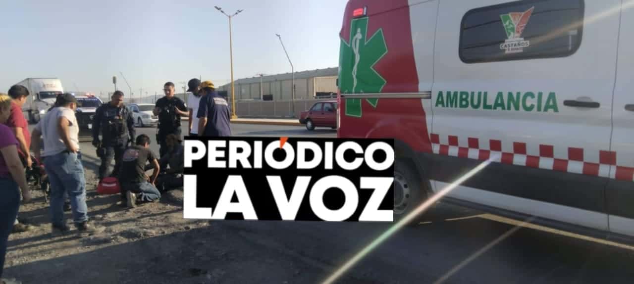 Motociclista resulta lesionado tras chocar contra pipa en Casta&ntilde;os