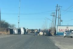 Cuatro lesionados tras accidente en libramiento Cuauhtémoc