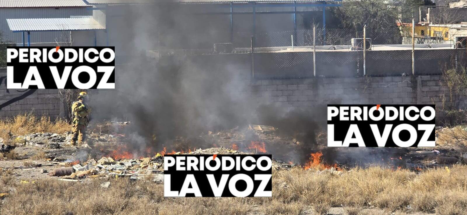 Cuerpos de emergencia controlan incendio en Monclova por quema de cobre