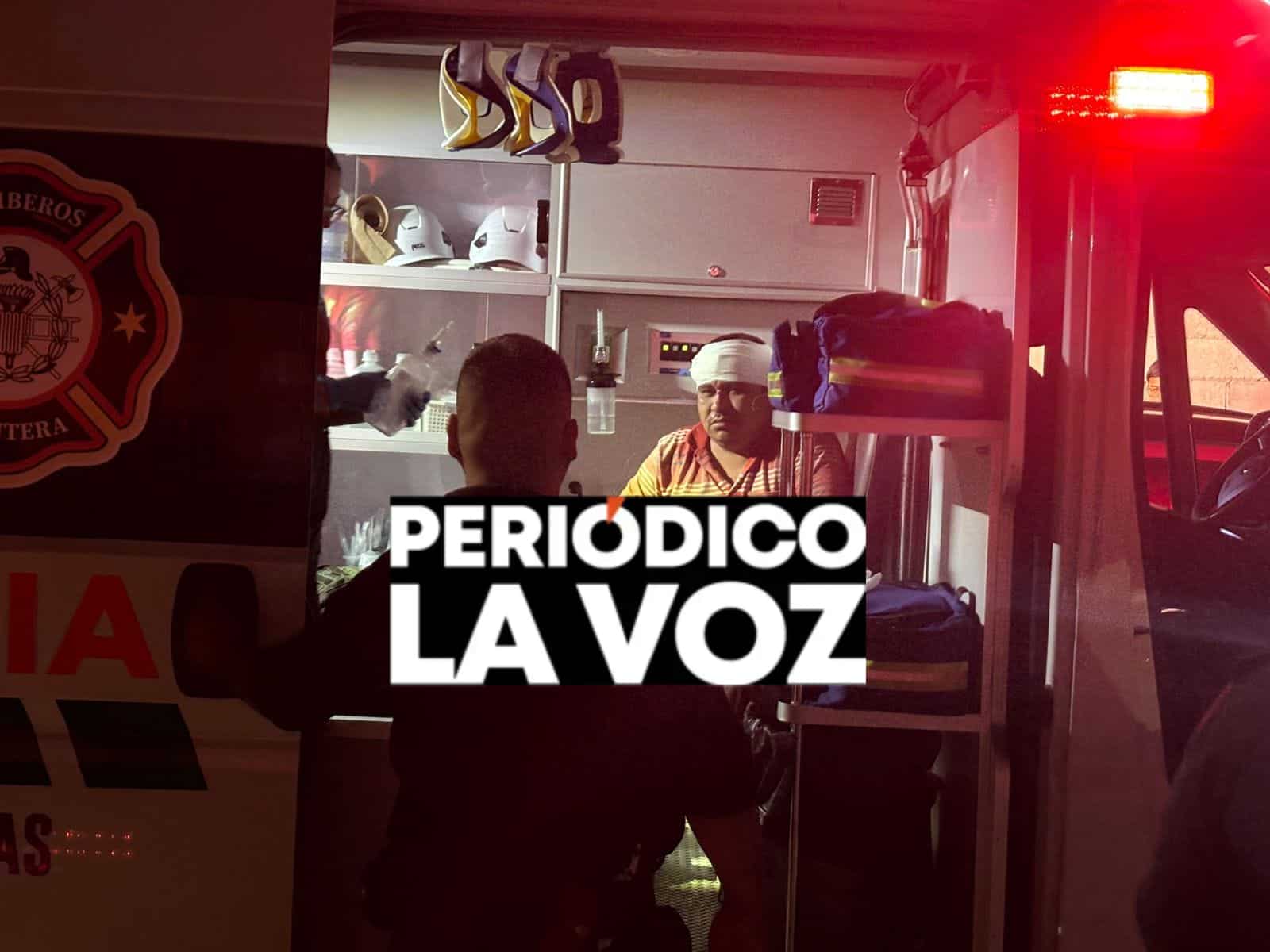 Accidente en Frontera: motociclista choca contra contenedor de basura