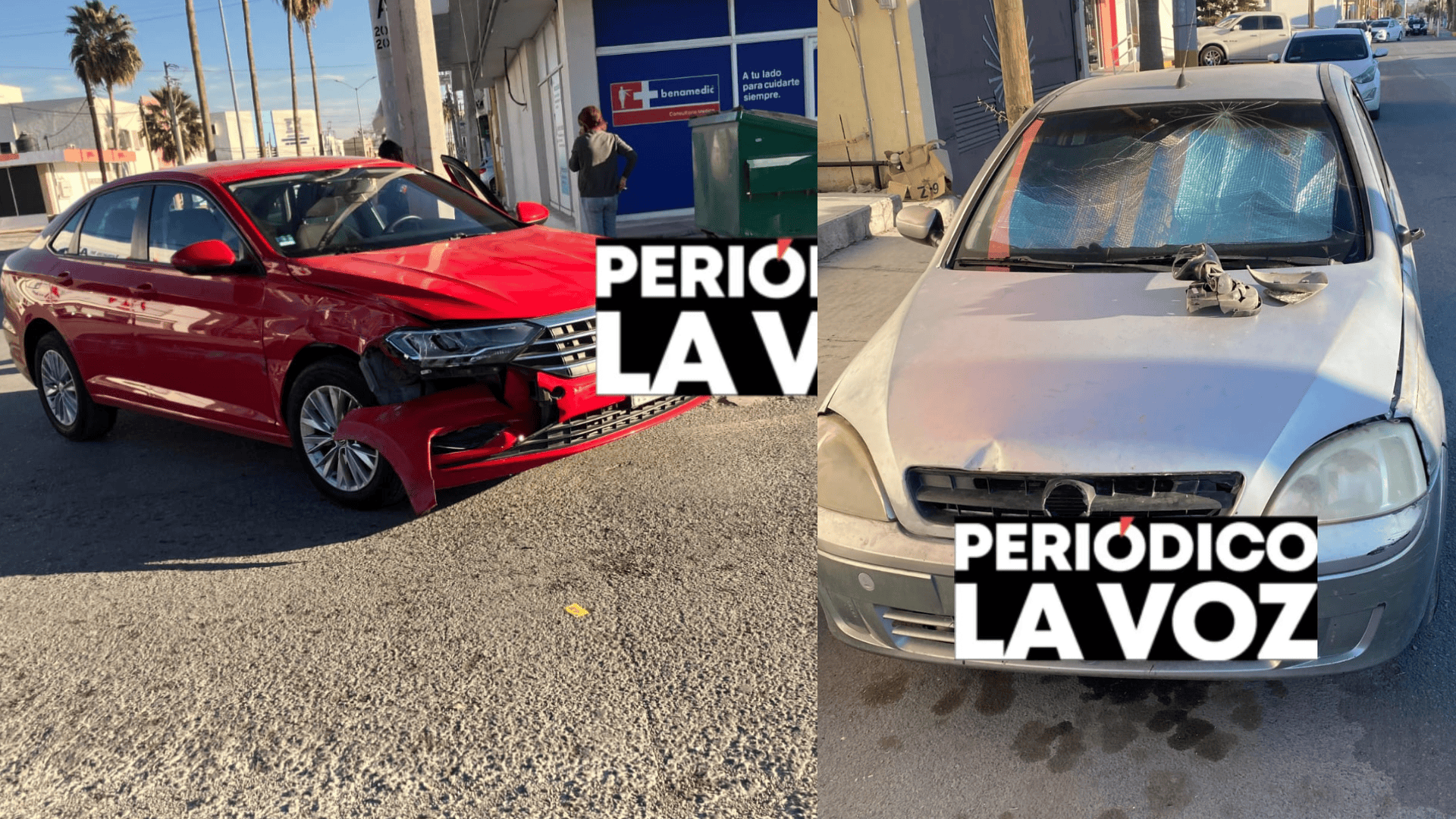 Convulsiona al volante y provoca carambola