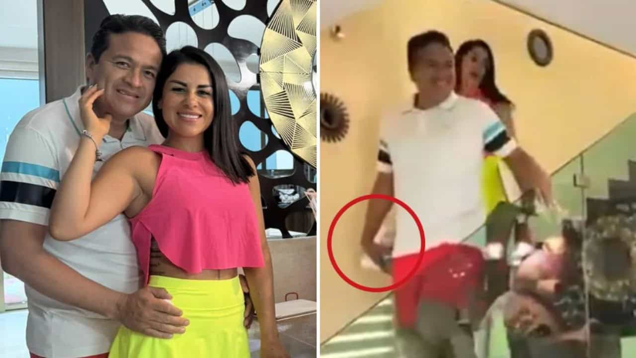 Acusan a alcalde morenista de regalar fajo de billetes a su esposa