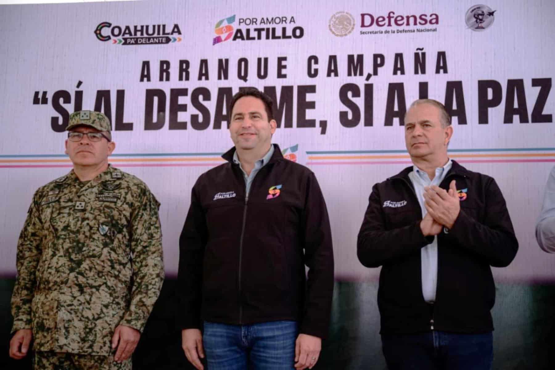 Inicia campa&ntilde;a S&iacute; al desarme, s&iacute; a la paz en Saltillo encabezada por Javier D&iacute;az Gonz&aacute;lez