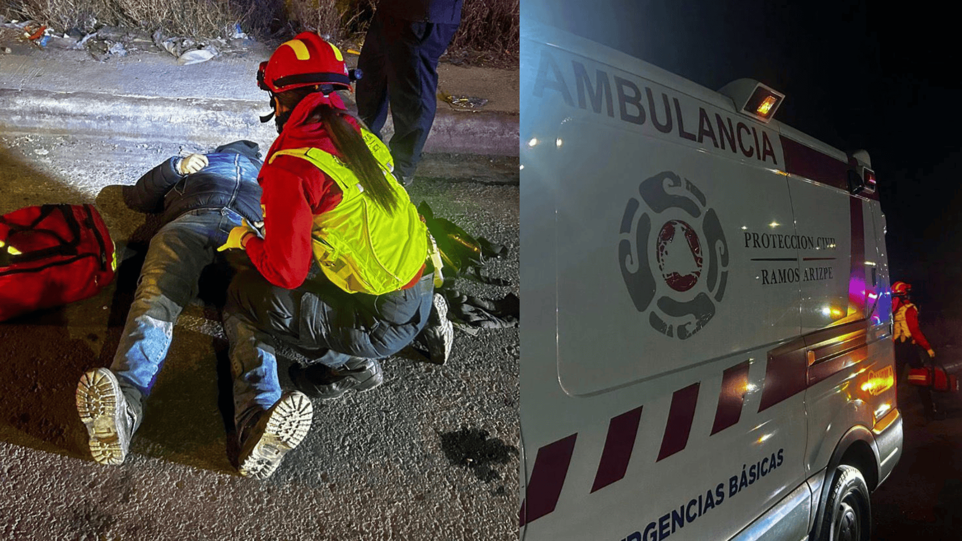 Motociclista resulta lesionado tras ser impactado por tractocami&oacute;n en el bulevar Isidro L&oacute;pez