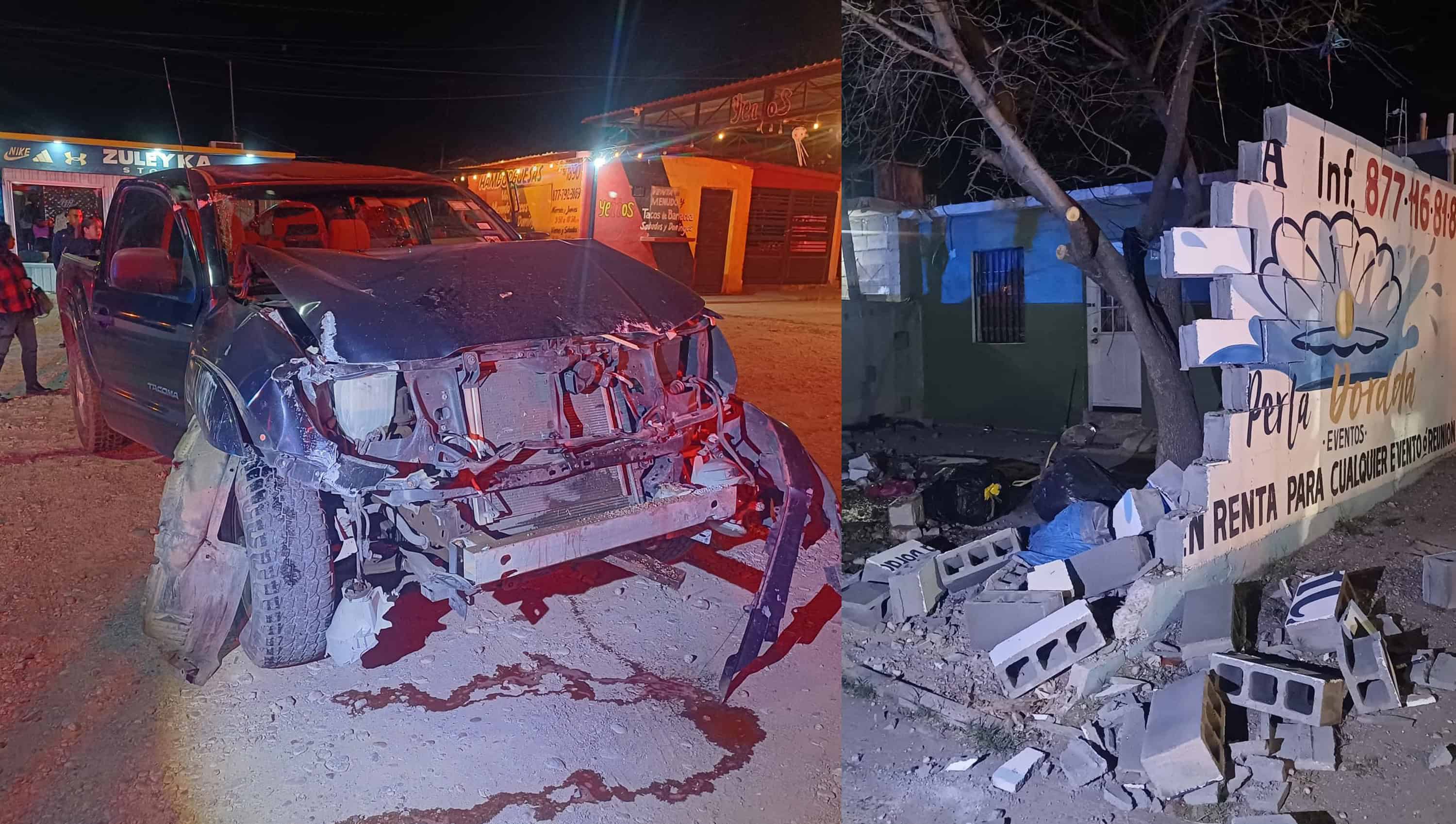 Joven pierde el control y se impacta contra vivienda en la colonia 28 de Junio de Ciudad Acu&ntilde;a