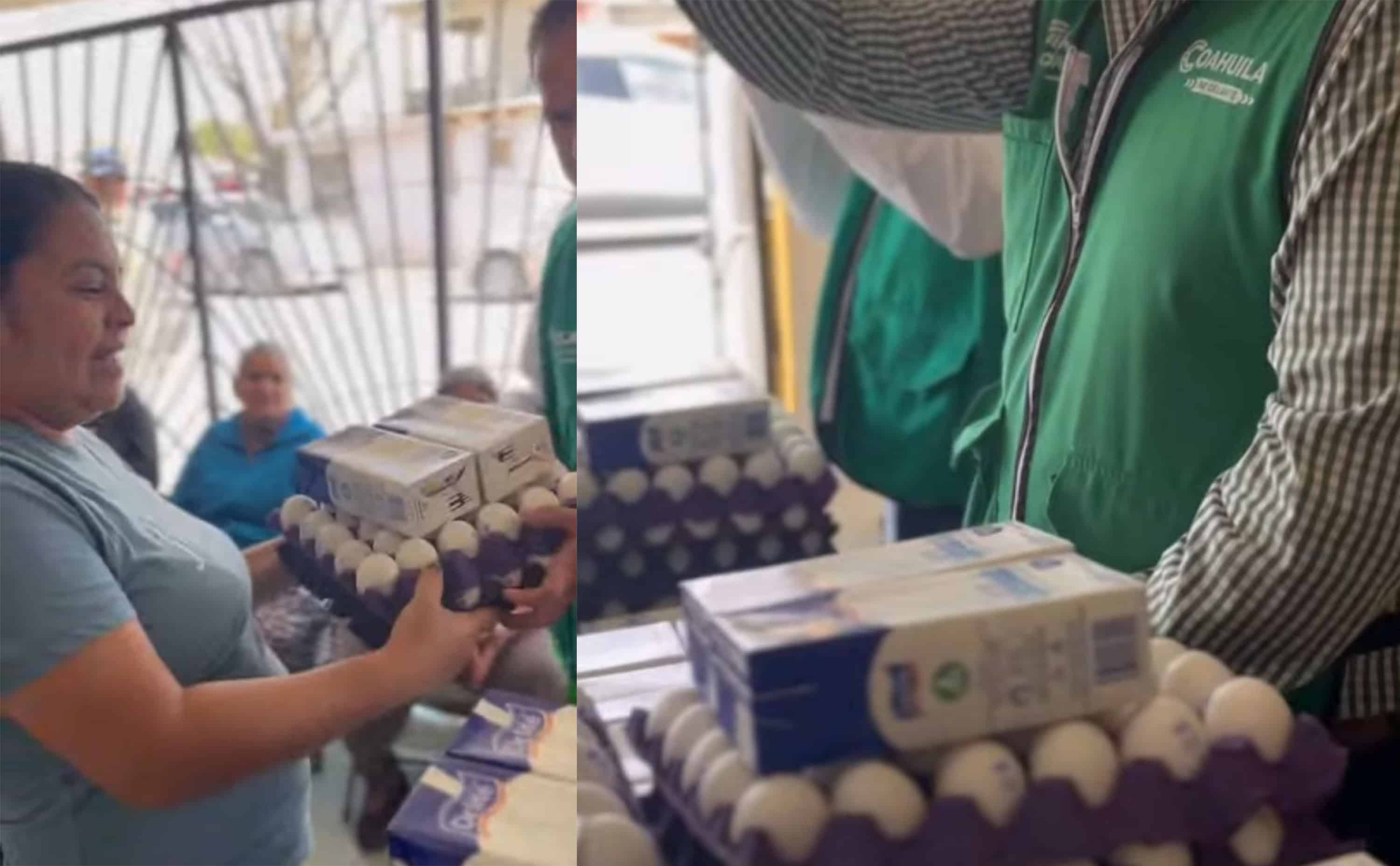 Mejora Coahuila distribuye apoyos alimentarios a familias de Ciudad Acu&ntilde;a