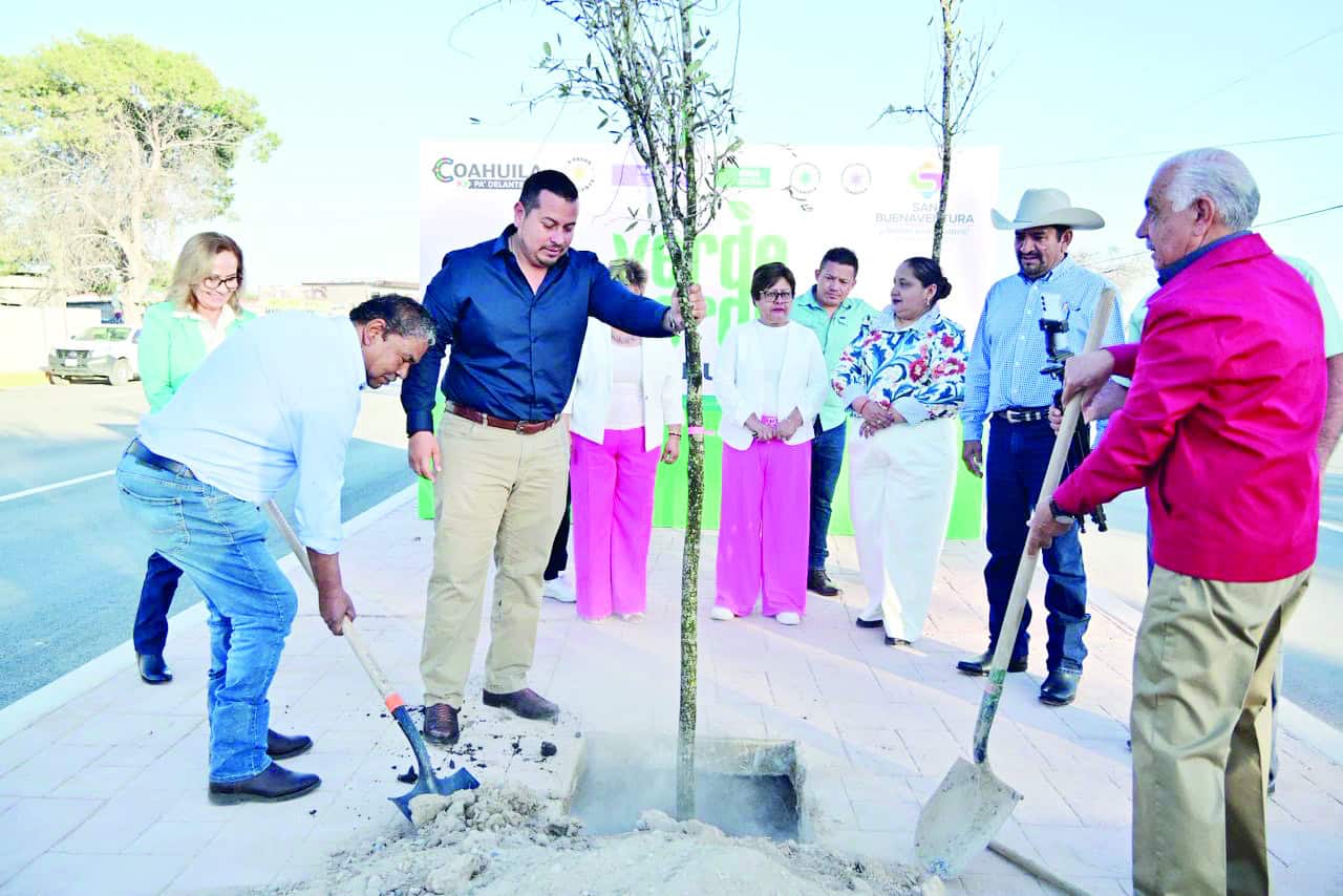 San Buenaventura inicia reforestaci&oacute;n en Boulevard Francisco Villa