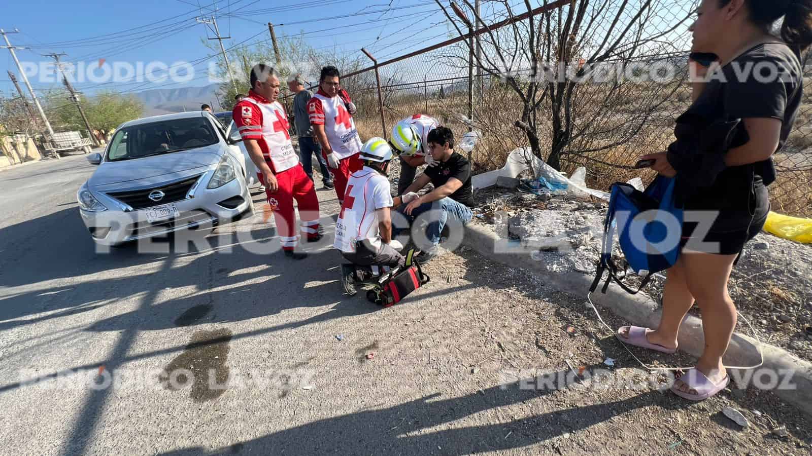 Joven motociclista lesionado en accidente en Monclova