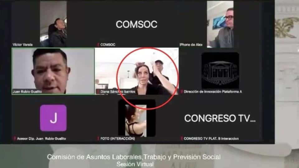 Controversia en el Congreso: diputada federal en est&eacute;tica durante sesi&oacute;n virtual