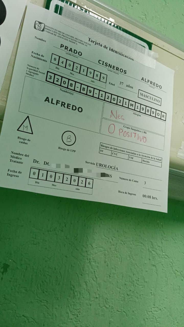 Cat&eacute;ter calcificado en ri&ntilde;&oacute;n mantiene a Alfredo Prado hospitalizado en Monclova