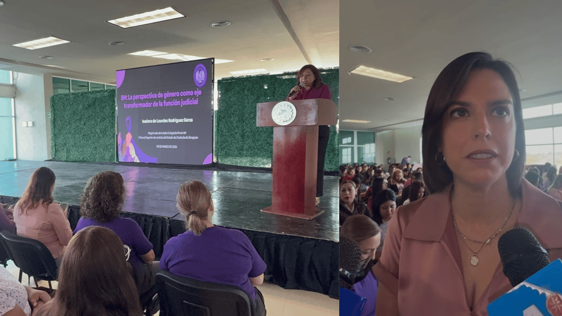 Imparte conferencia Isadora Rodr&iacute;guez Magistrada   8M: Perspectiva de G&eacute;nero  Transforma Poder Judicial