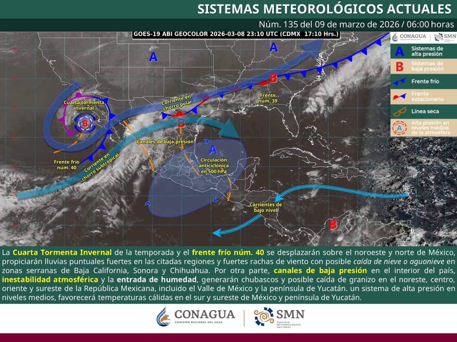 SE PREV&Eacute;N LLUVIAS, VIENTOS INTENSOS Y POSIBLE GRANIZO EN COAHUILA