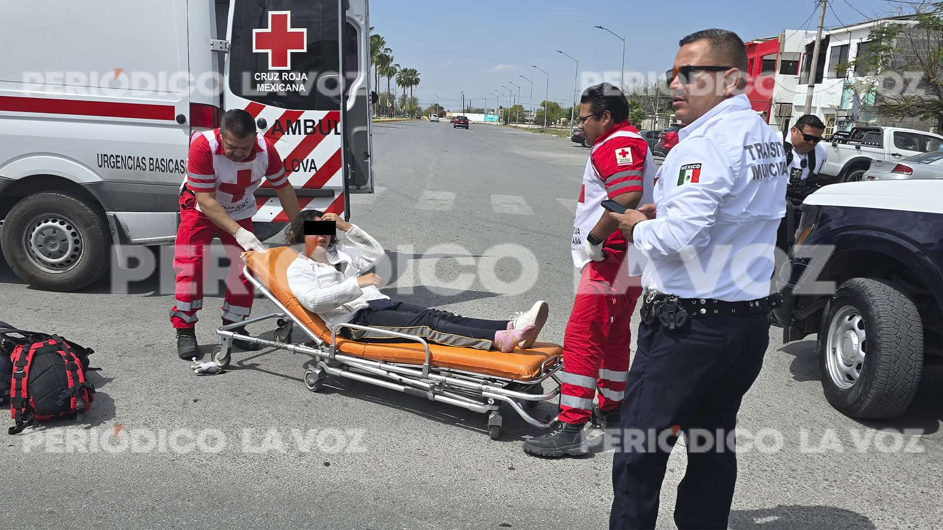 Adolescente lesionada en accidente de motocicleta en Monclova