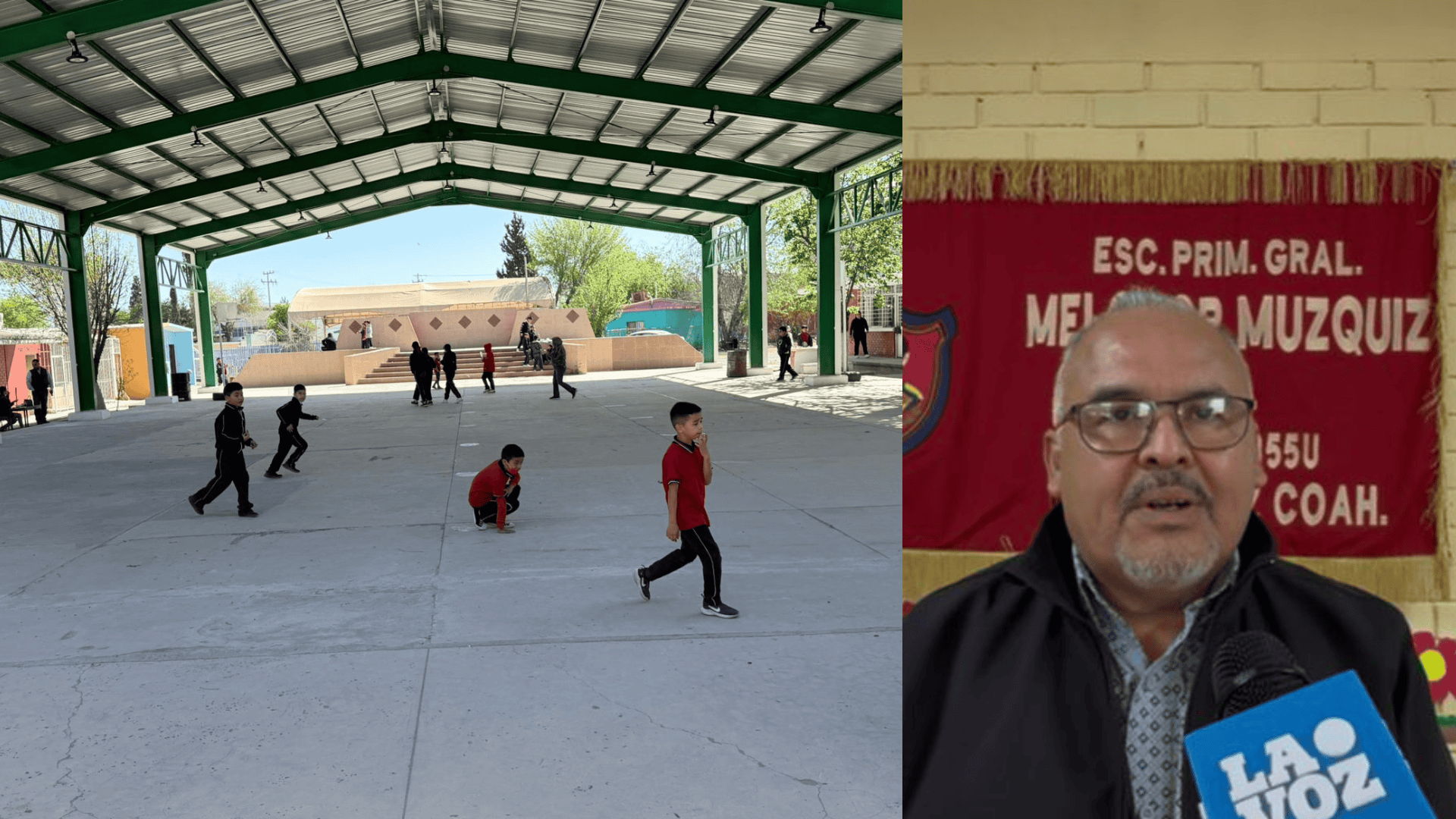 Concluyen construcci&oacute;n de techo estructural en primaria "Melchor M&uacute;zquiz"