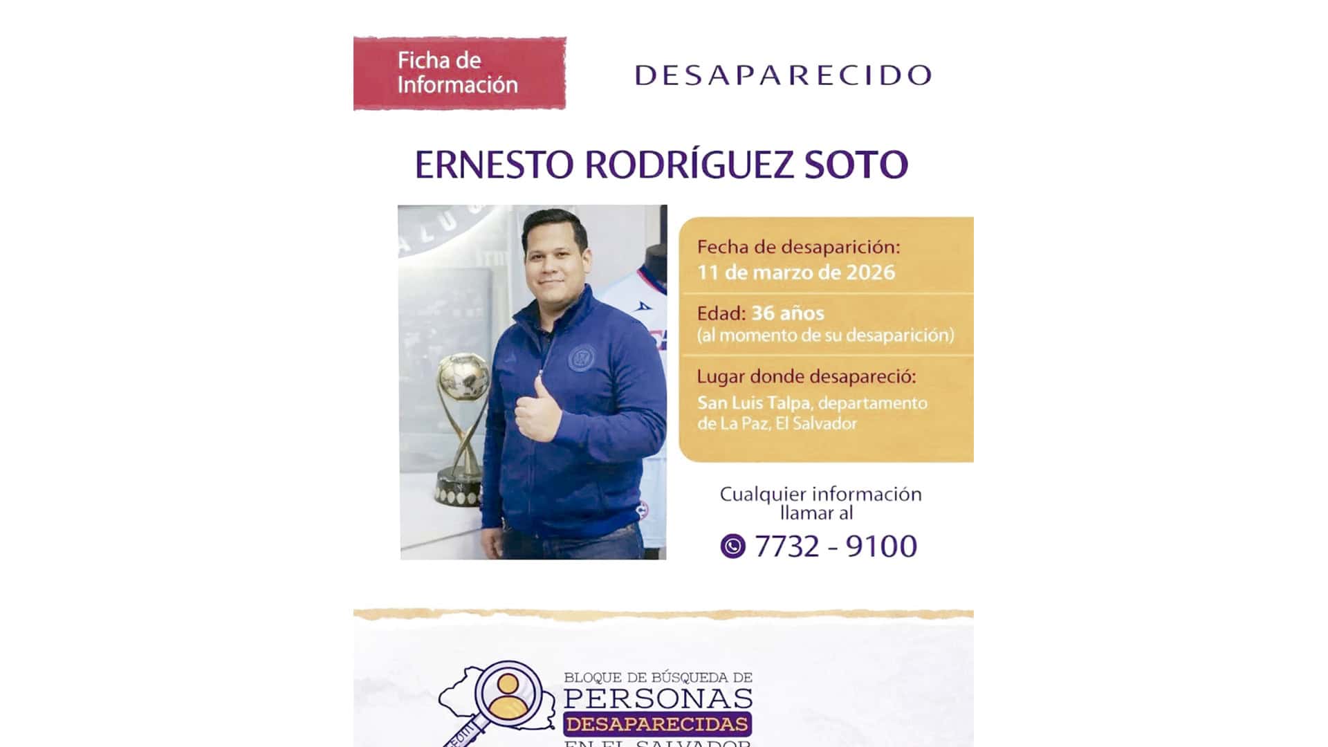 Desaparece m&eacute;dico radi&oacute;logo Ernesto Rodr&iacute;guez en San Luis Talpa