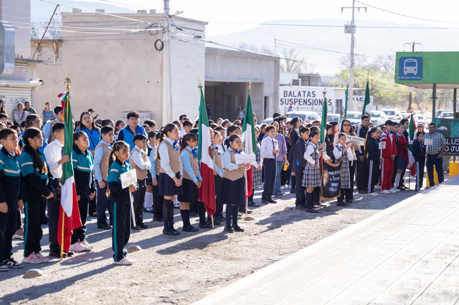Casta&ntilde;os conmemora el natalicio de Benito Ju&aacute;rez en ceremonia c&iacute;vica