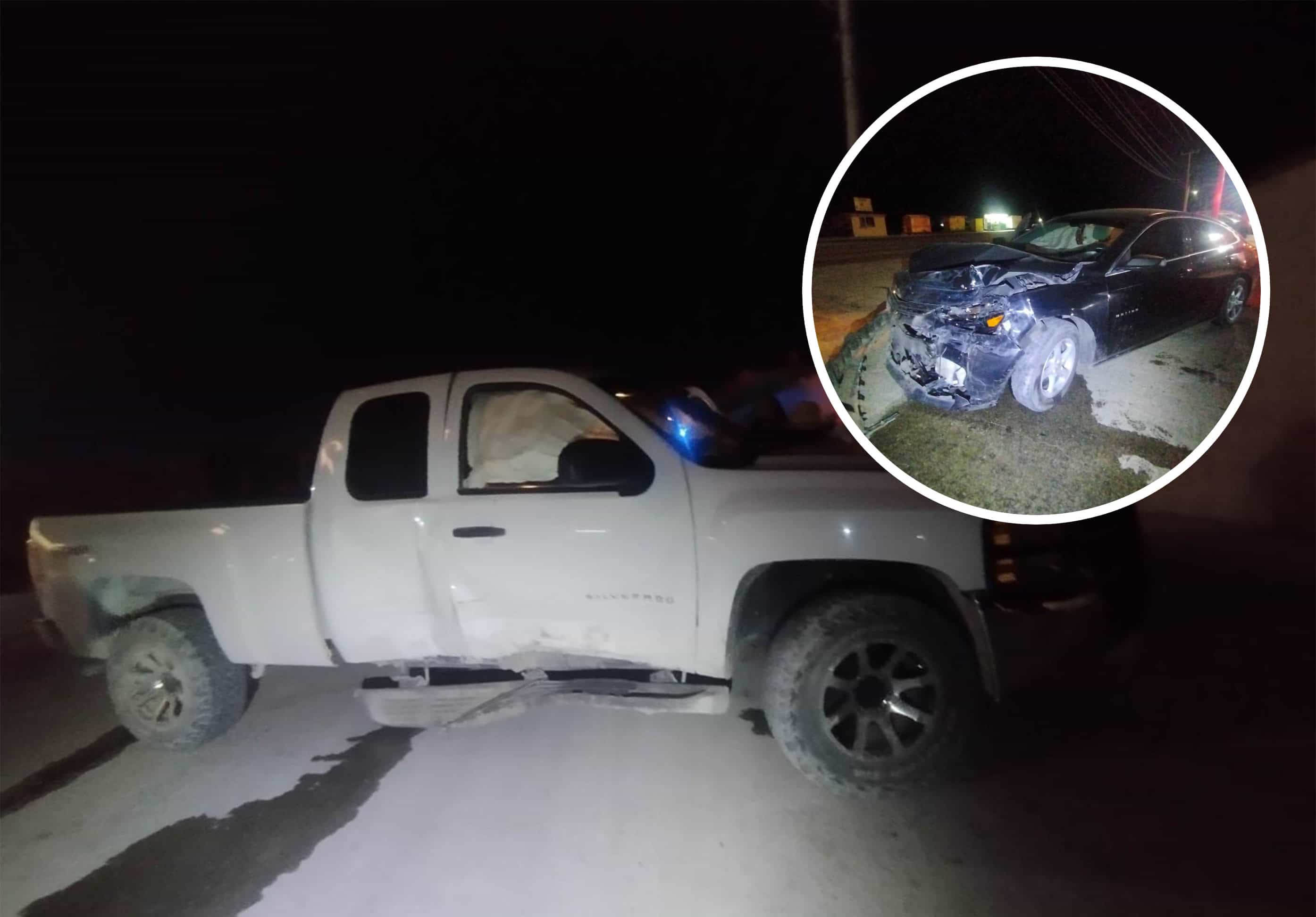 Choque en cruce de Ciudad Acu&ntilde;a deja cuantiosos da&ntilde;os materiales