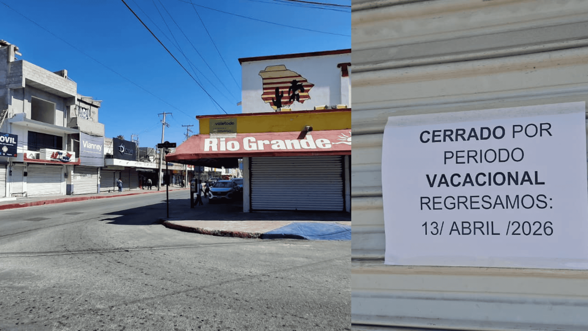 Comercios del Centro de Monclova cierran por Semana Santa; disminuye la actividad en la zona.