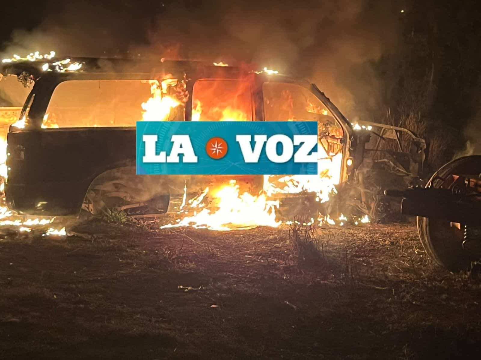 Por fortuna no reportan personas heridas incendian camioneta en Melchor M&uacute;zquiz
