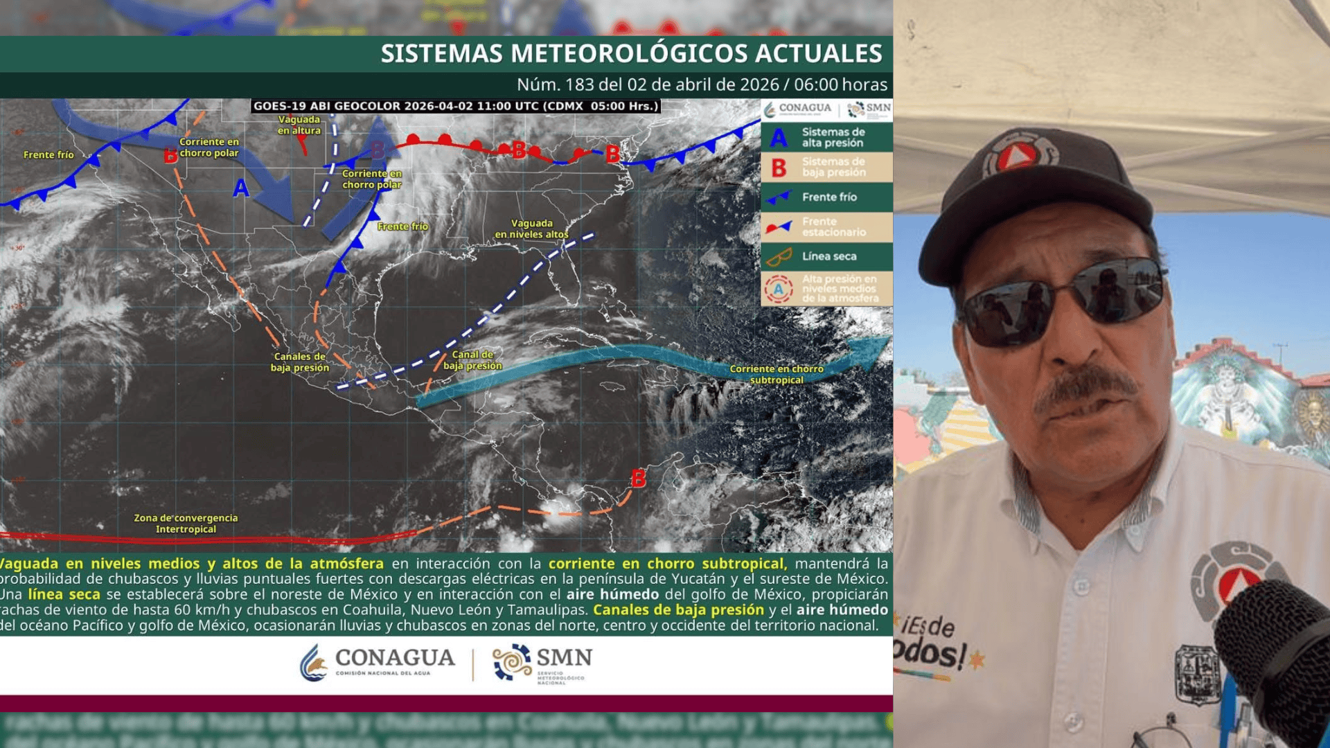 De acuerdo al pron&oacute;stico del tiempo frente fr&iacute;o #43 traer&aacute; lluvias y ligero descenso de temperatura