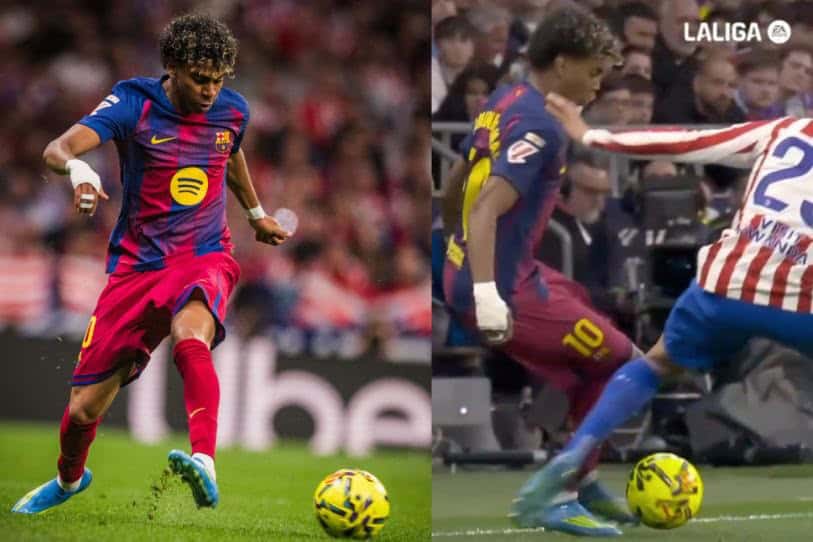 Lamine Yamal deslumbr&oacute; a Nico Gonz&aacute;lez en el partido de Barcelona