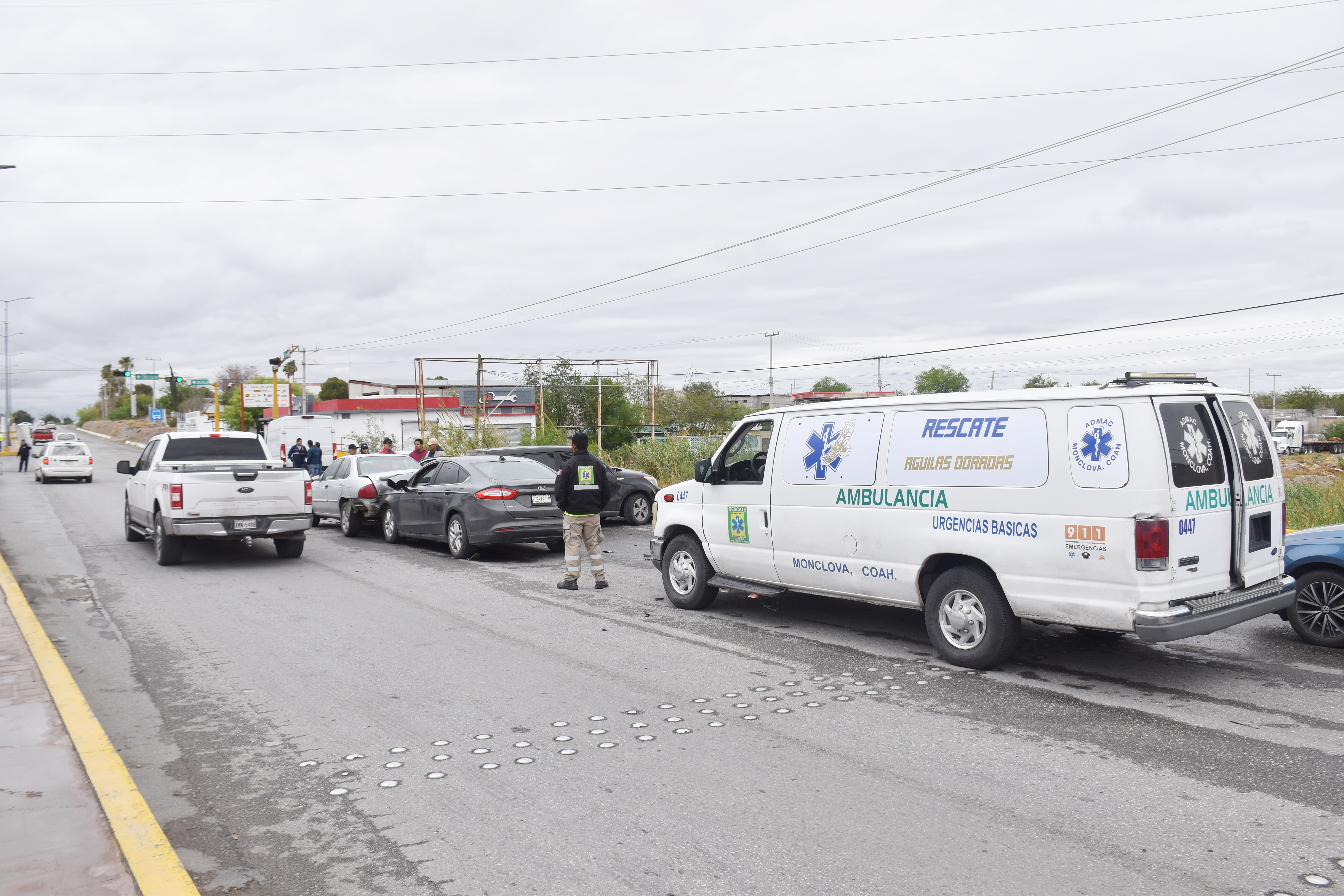 Hace carambola en la carretera 57