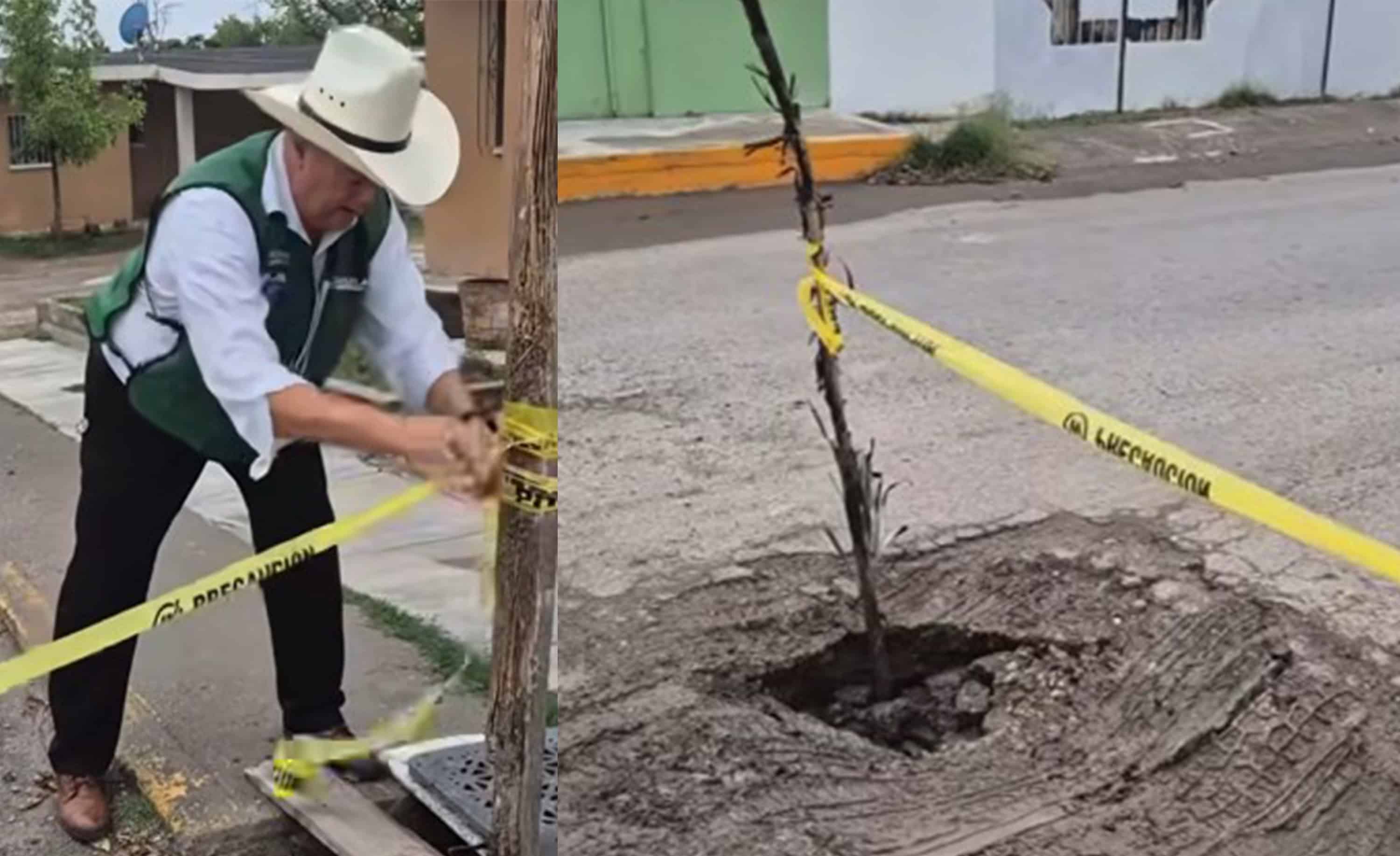 Crece inconformidad en Allende por hundimientos en calles