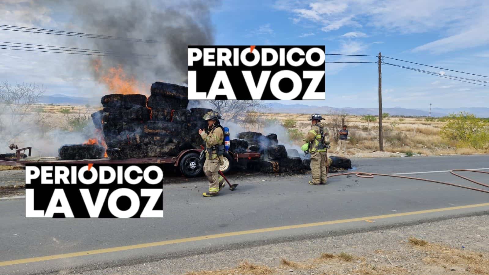 Incendio consume 150 pacas de alfalfa