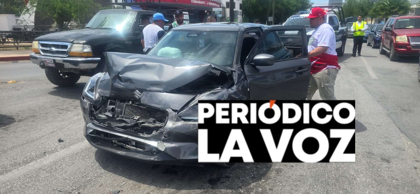 A los pies de Madero destroza auto al choque por alcance