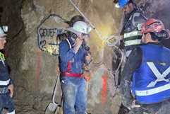 Accidente en El Rosario: rescate de mineros en la mina Santa Fe