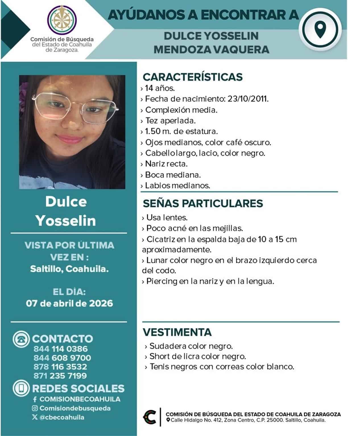 Operativos activos para localizar a dos adolescentes desaparecidas en Saltillo