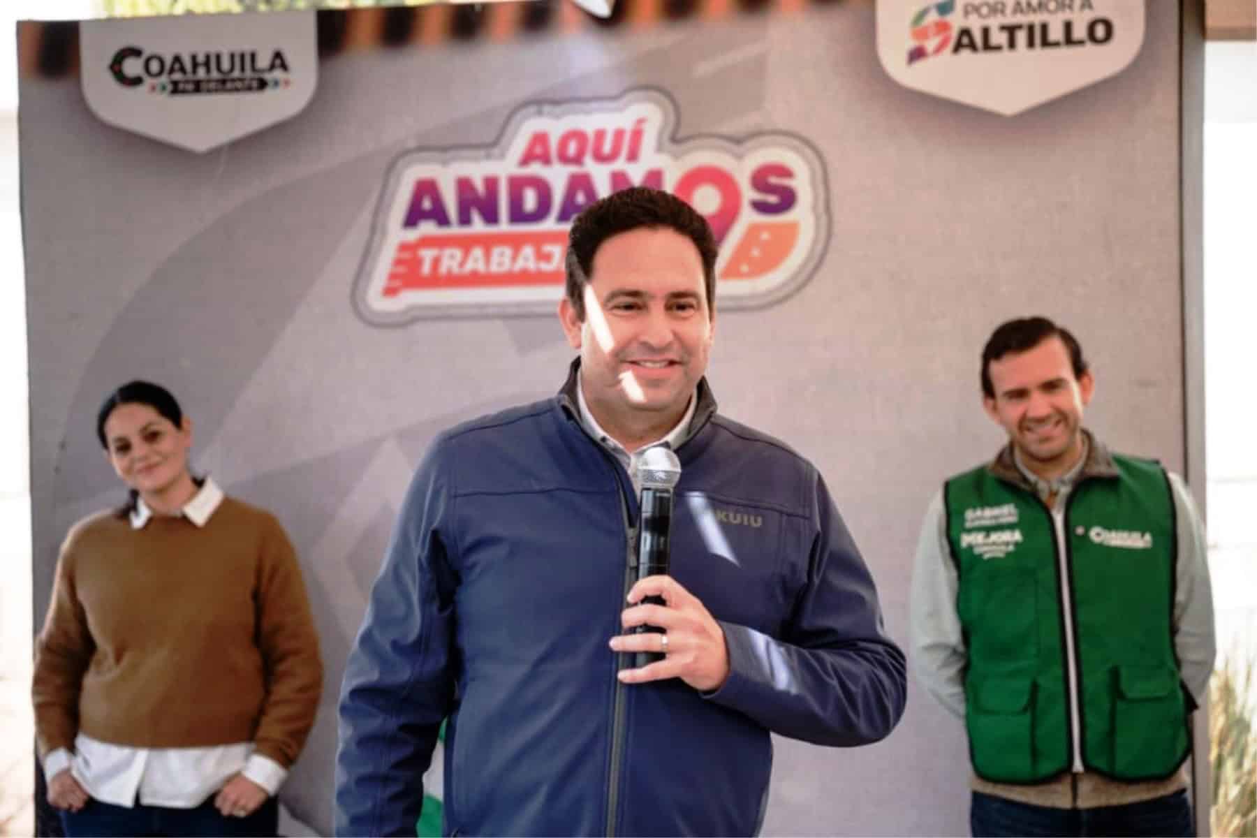 Gobernador Manolo Jim&eacute;nez Salinas respalda obras sociales en Saltillo