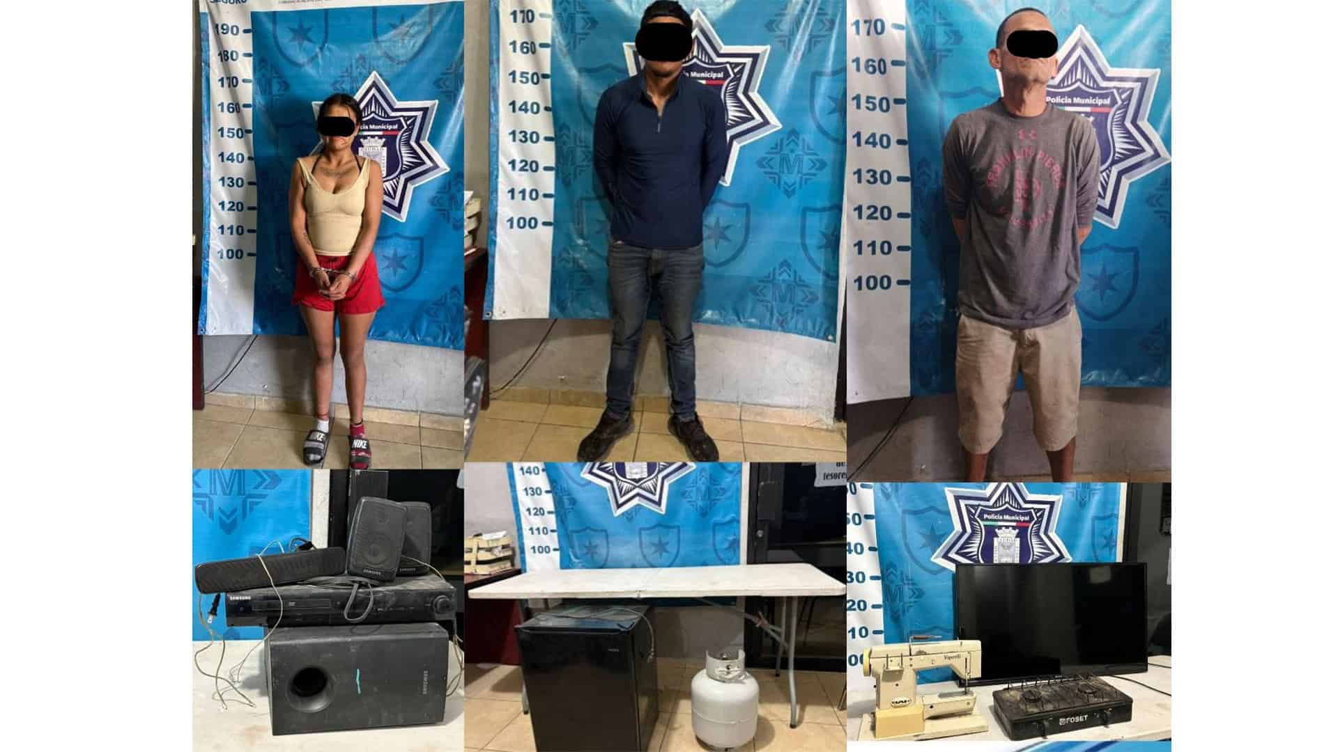 Detienen a tres personas por robos en Melchor M&uacute;zquiz