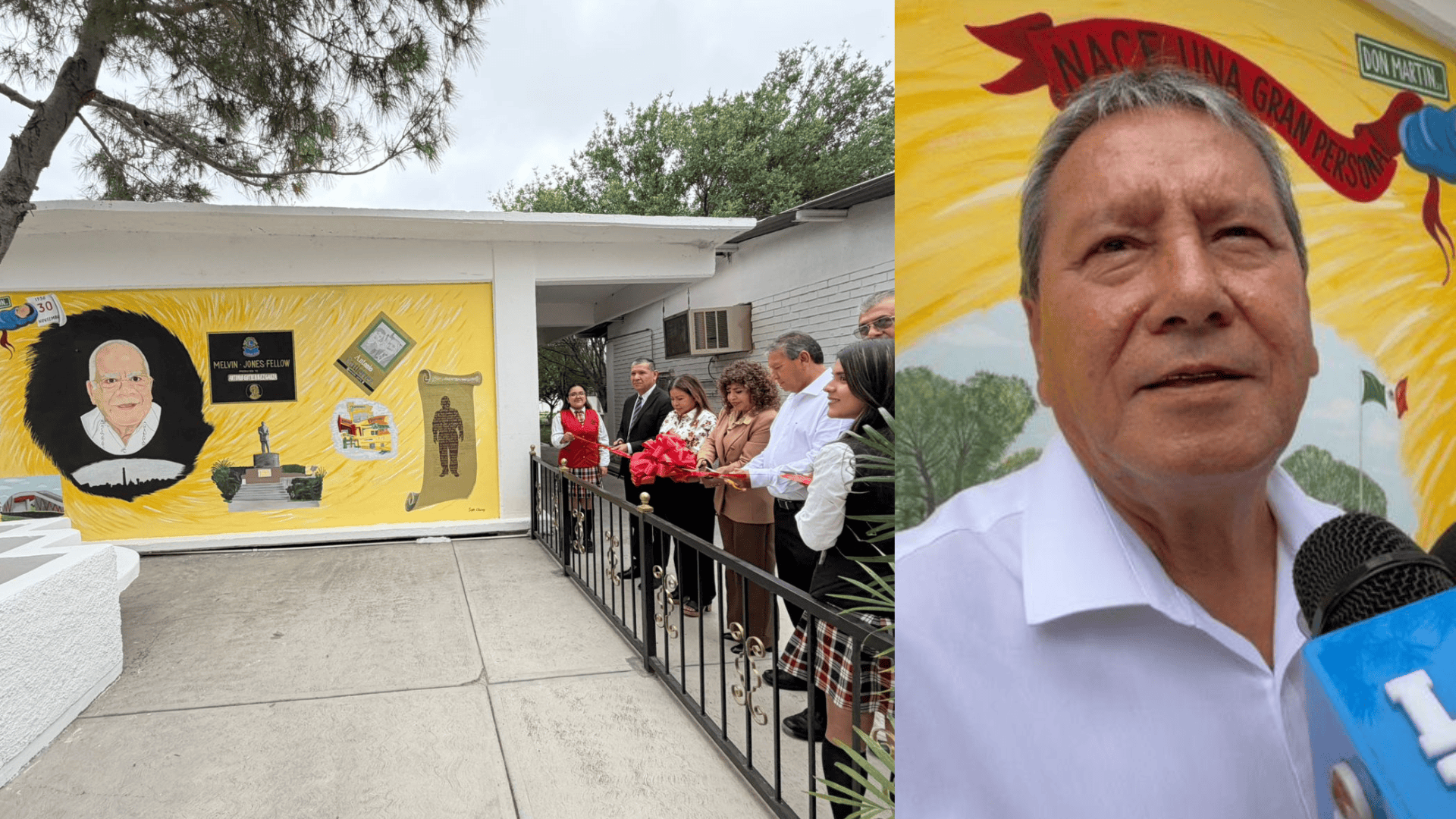Asiste el alcalde Oscar R&iacute;os Ram&iacute;rez  develan mural en honor a Don Antonio Guti&eacute;rrez