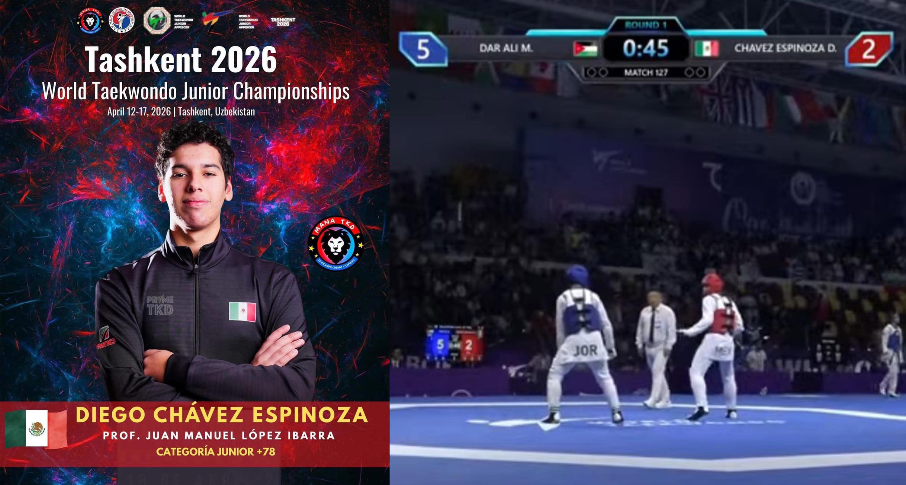 Acu&ntilde;ense se coloca entre los cinco mejores del mundo en taekwondo juvenil