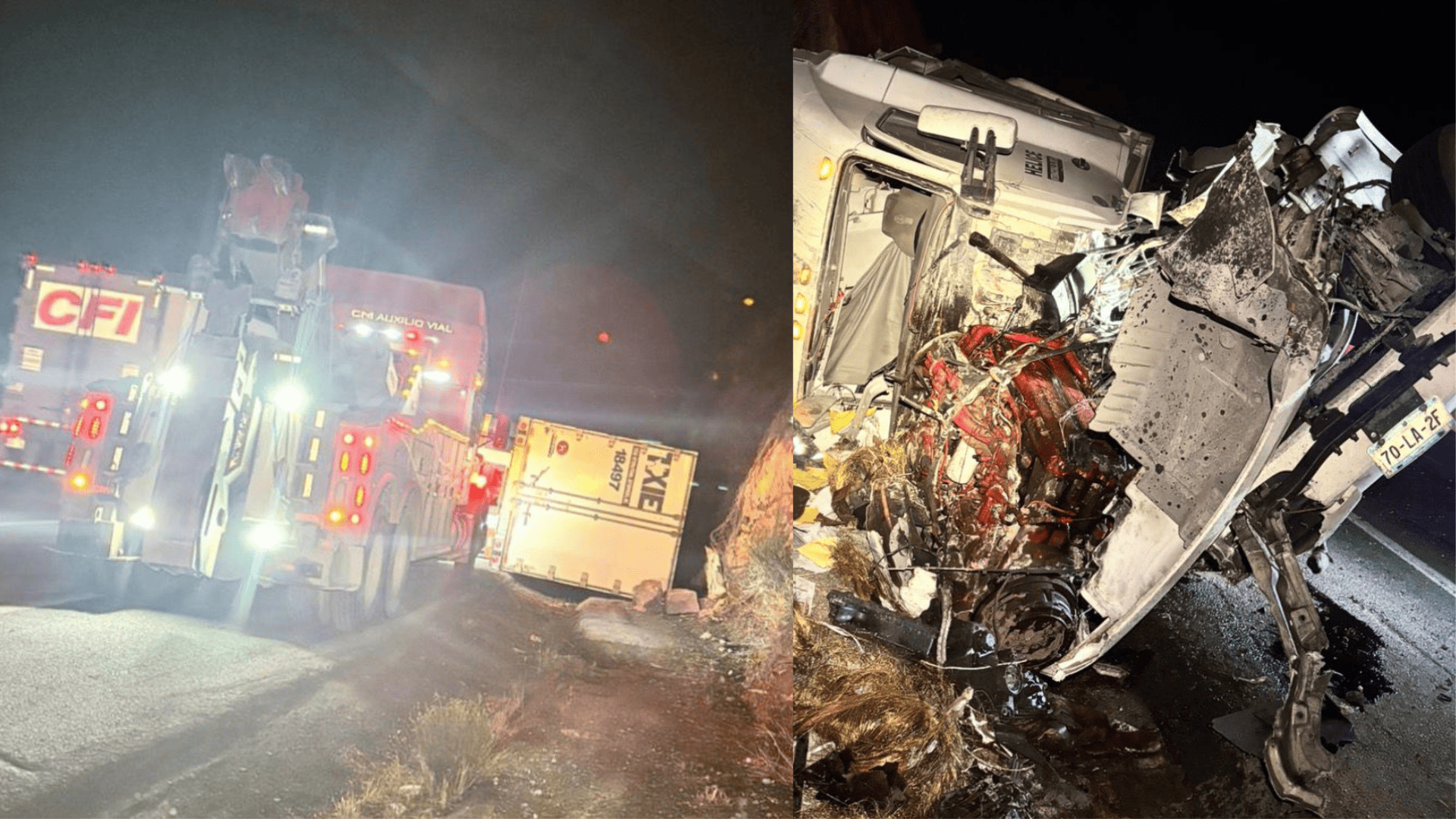 Cierre carretero en la 57 tras volcadura de tr&aacute;iler en Arteaga
