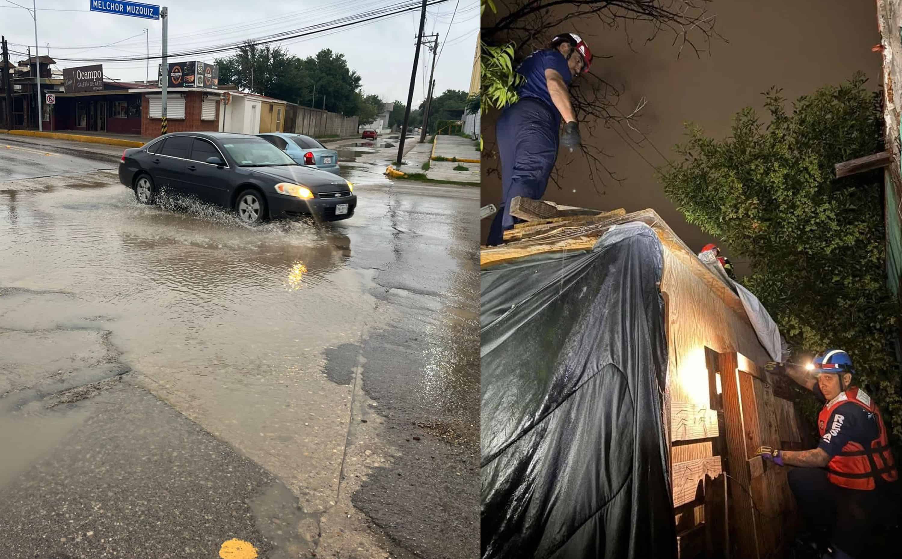 Lluvias provocan cierres de vialidades y m&uacute;ltiples emergencias en Ciudad Acu&ntilde;a