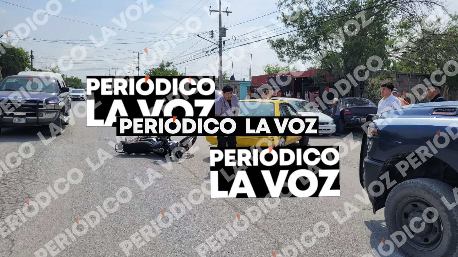 Motociclista resulta herido tras choque en Frontera