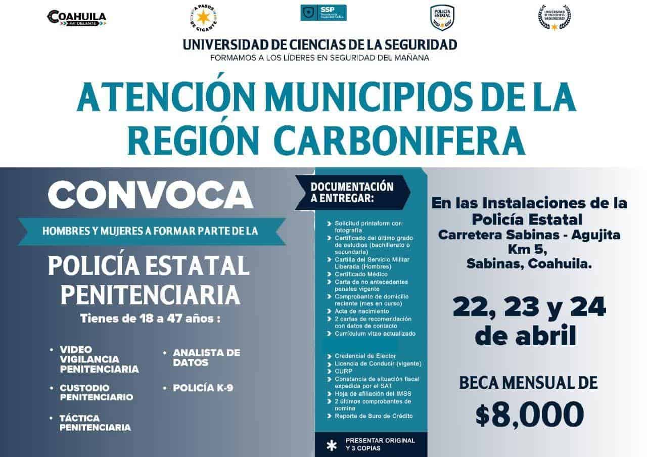 Abre convocatoria la polic&iacute;a penitenciaria