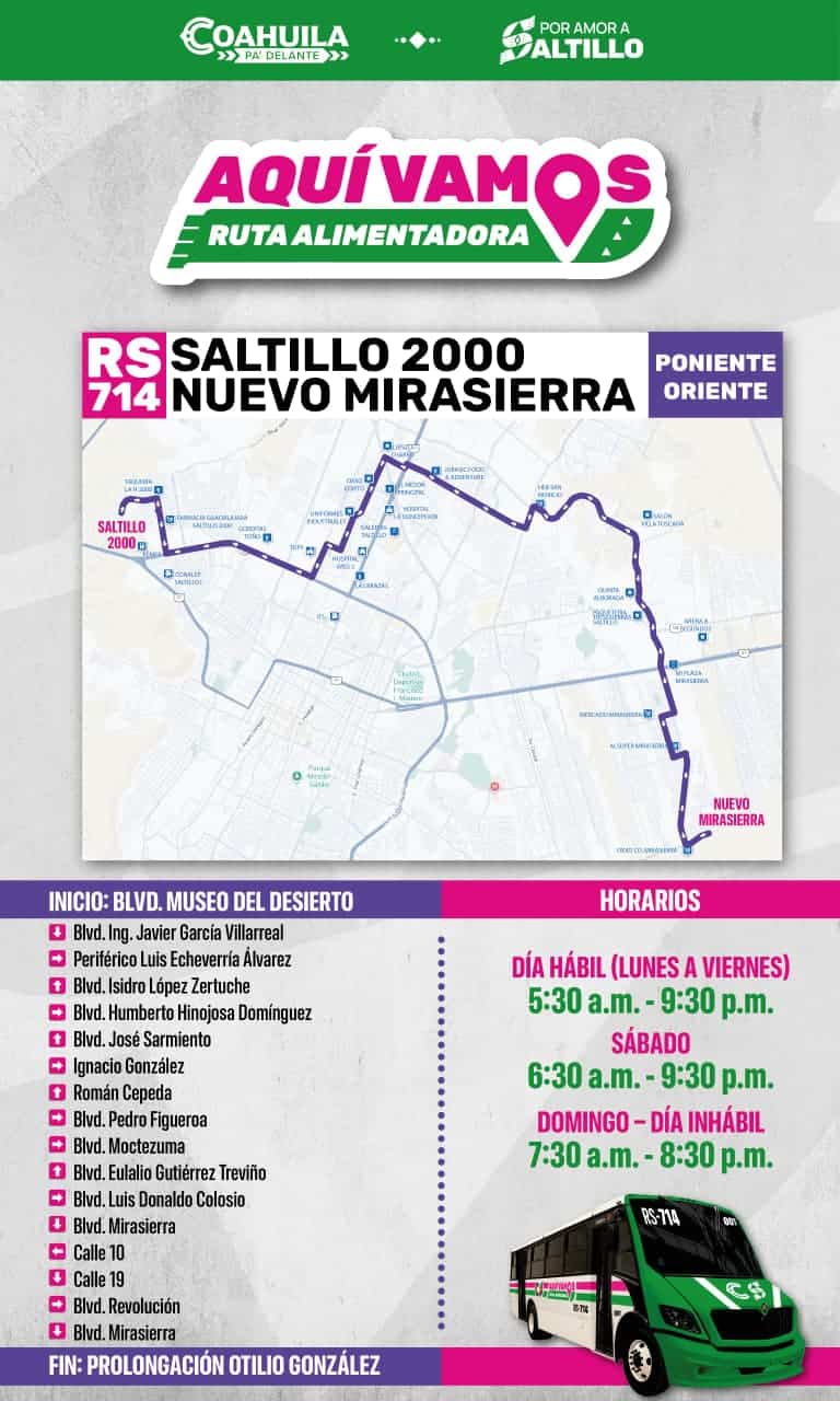Arranca hoy Saltillo ruta alimentadora