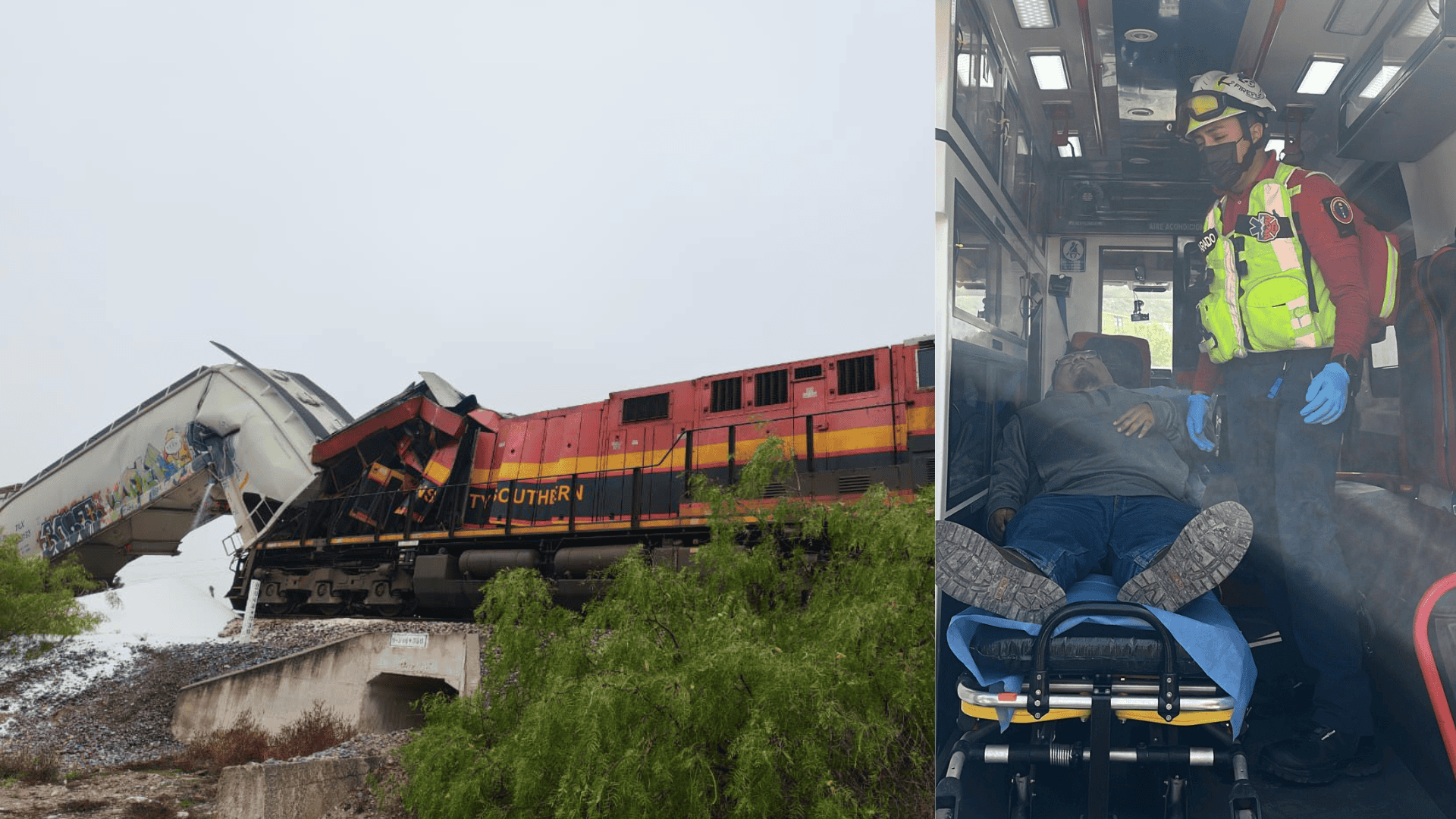 Choque entre trenes en Saltillo deja dos lesionados; investigan causas