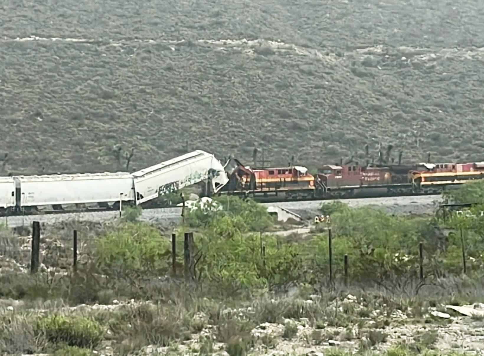 Choque de trenes en Saltillo: saldo de dos heridos