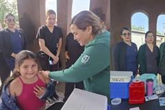 Realizan jornada de vacunación en el Ejido Tío Pío