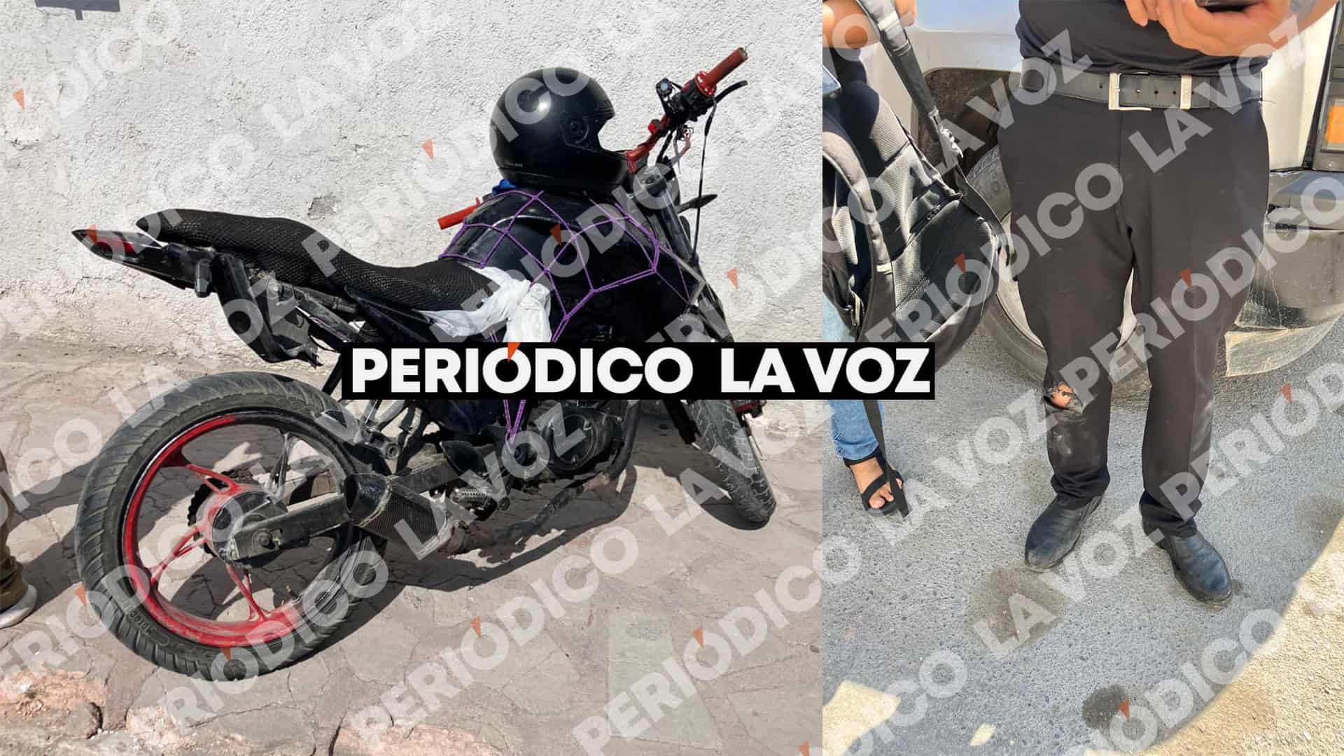 Motociclista Juan sufre ca&iacute;da en Monclova