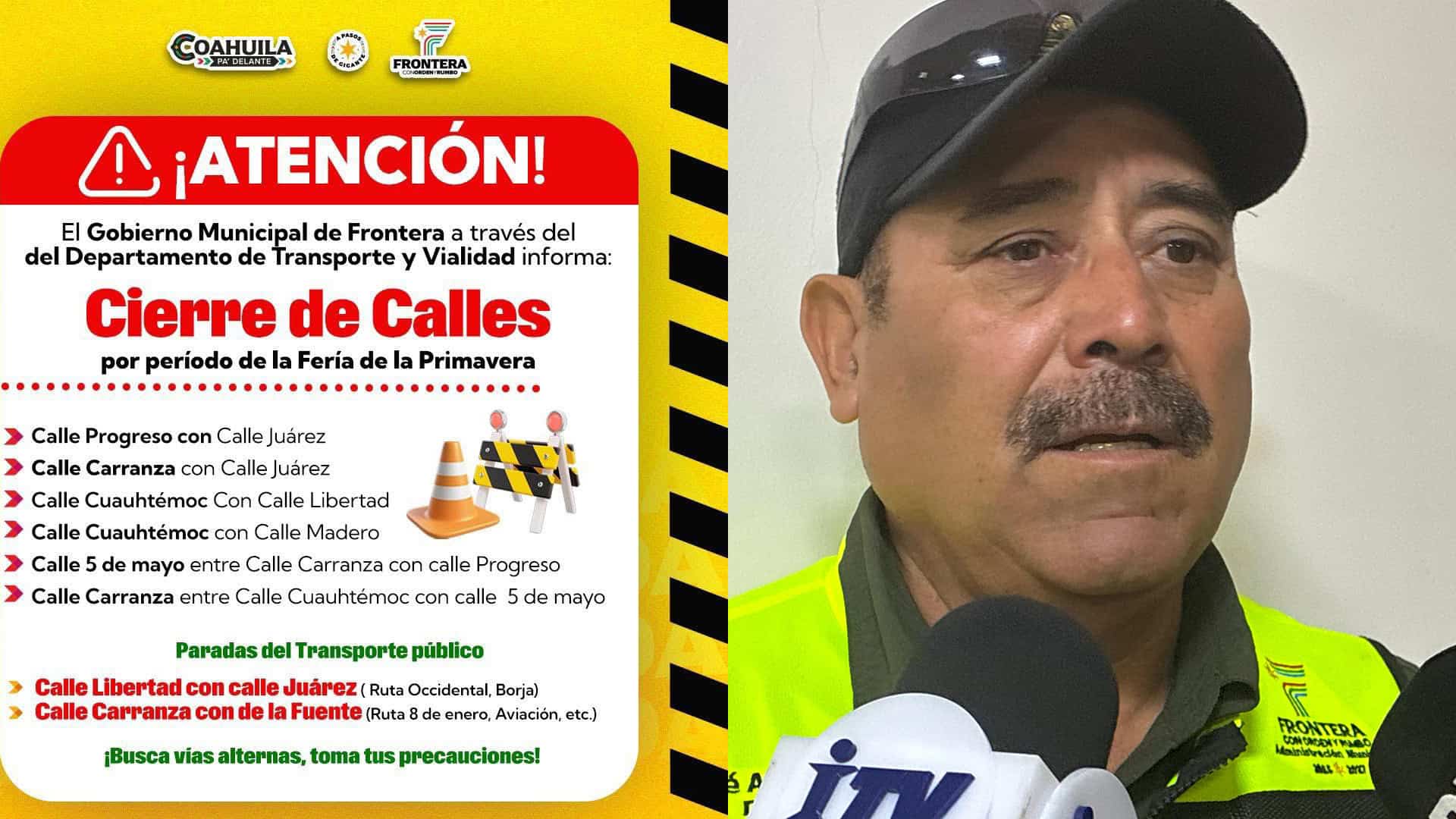 Cierre de vialidades en Frontera: precauciones para automovilistas