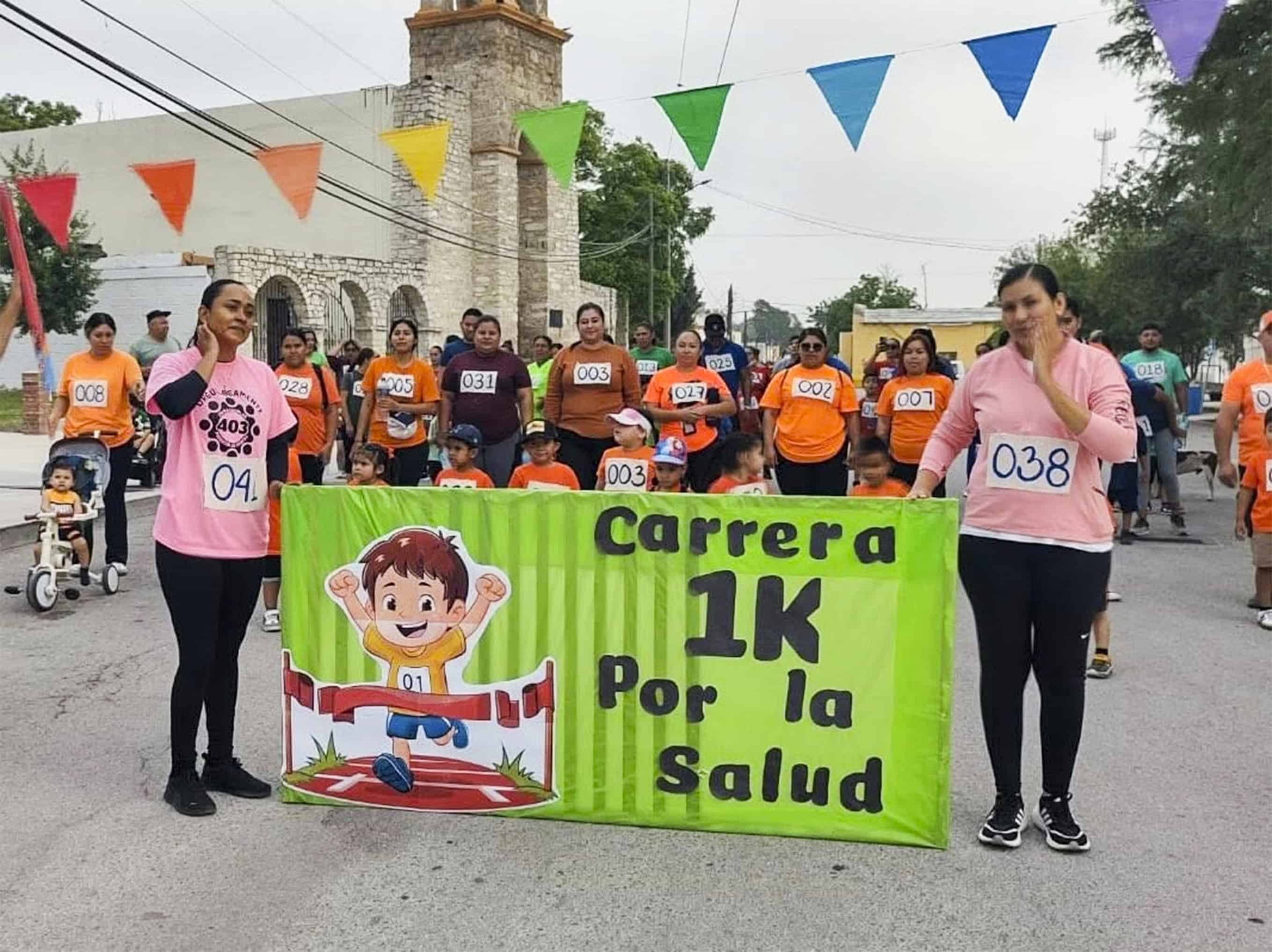 Alumnos del Jard&iacute;n de Ni&ntilde;os corren por la salud en Villa Uni&oacute;n