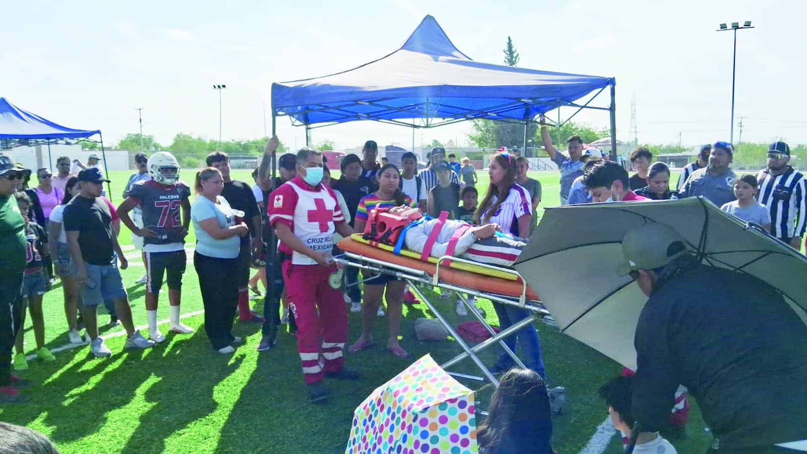 Colapsa jugador en pleno juego