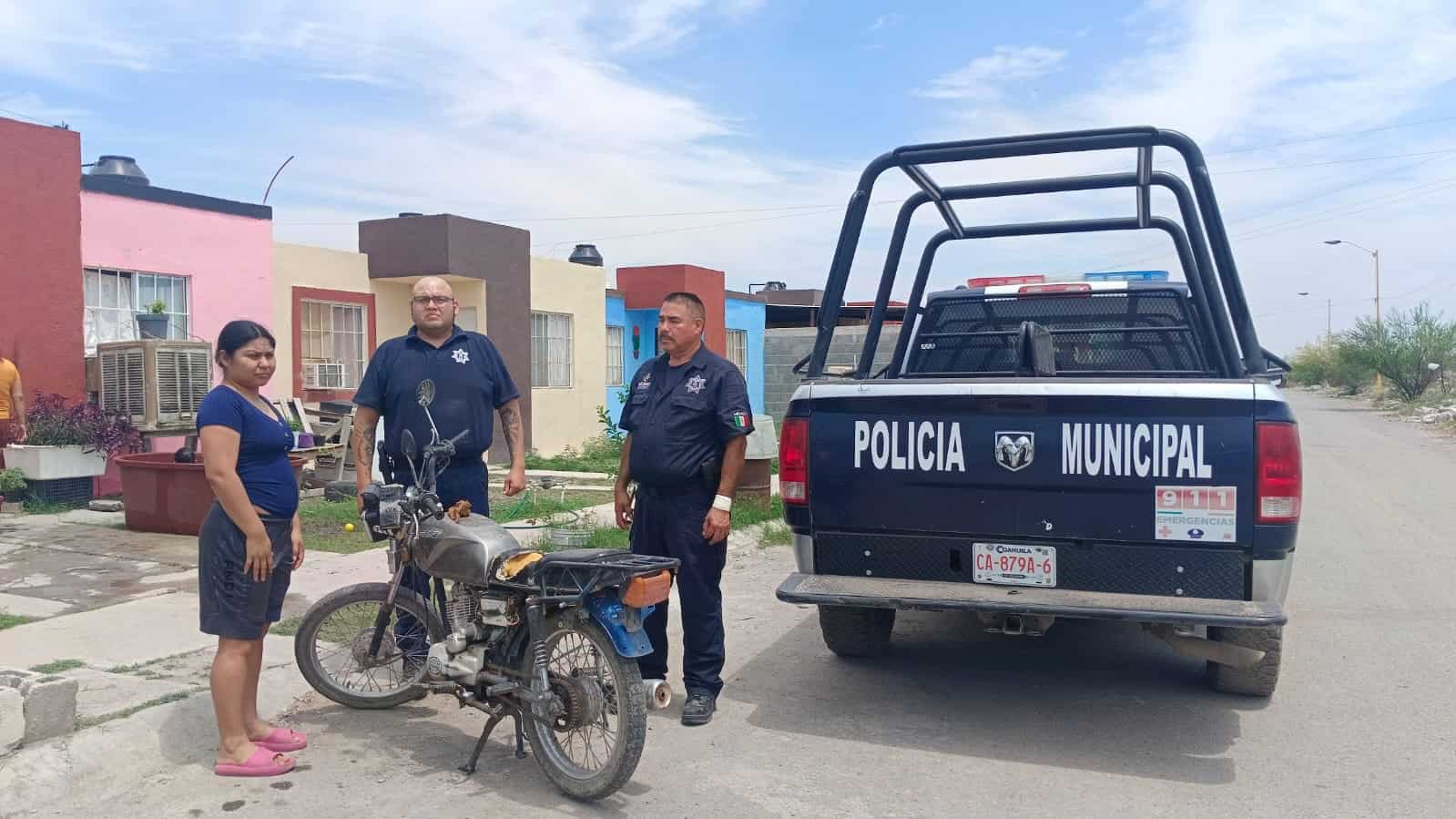 Recuperan moto robada