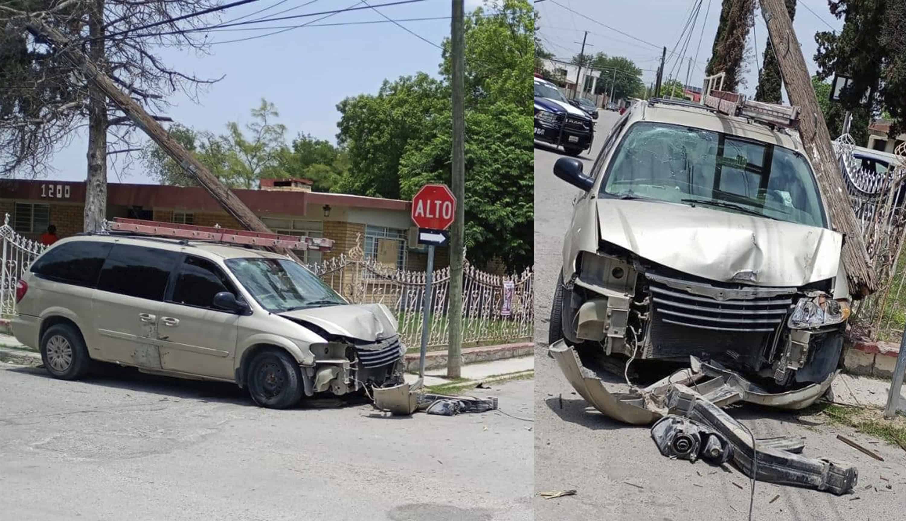 Se queda dormido al volante y choca contra poste en Allende
