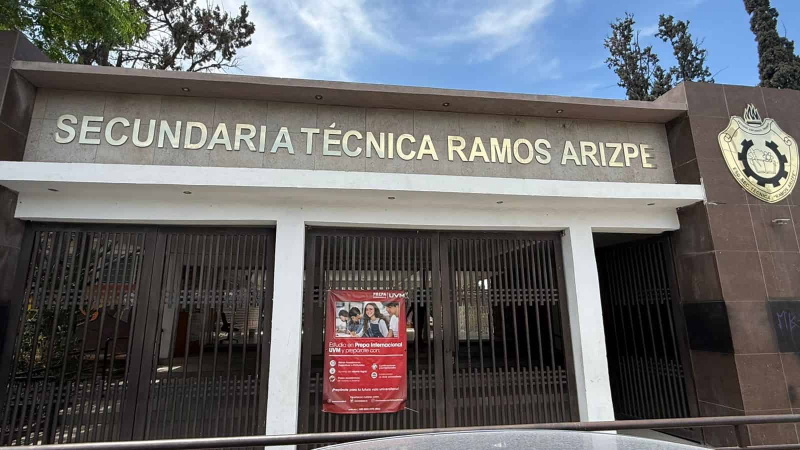 Mensaje de tiroteo en Secundaria T&eacute;cnica de Ramos Arizpe